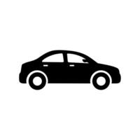 Auto Symbol Vektor einfarbig auf Weiß Hintergrund