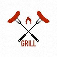 Grill Zeit, Party. Grill oder Grill Werkzeug. Vektor Illustration.