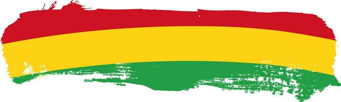 Guinea Flagge Bürste Form, Vektor Illustration