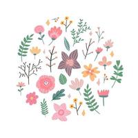 vackert kort med akvarell blommig bukett vektor