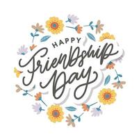 glad vänskapsdag gratulationskort. vektor