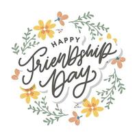 glad vänskapsdag gratulationskort. vektor