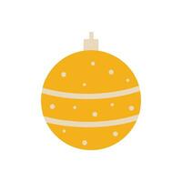 Weihnachten Ball Vektor eben Form. fröhlich Weihnachten. Weiß Hintergrund. isoliert. eben Design Stil. Vektor Illustration.