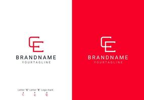 Initiale ce Alphabet Brief Logo, minimal ec Logo Symbol vektor