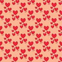 Valentinstag-Muster mit roten Herzen auf rosa Hintergrund vektor