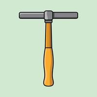 ailroad Spike Maulhammer Cartoon Vektor Icon Illustration