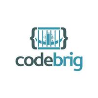 codebrig logotyp, kodskap, båt logotyp vektor