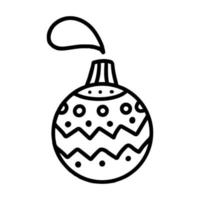 Weihnachtsbaum Spielzeug. Vektor-Illustration im Doodle-Stil. vektor