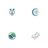 hälso medicinsk logotyp design vektor