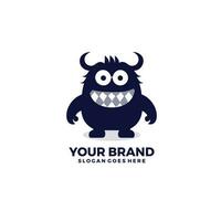 Monster- süß Logo Design Vorlage. bildlich Tier Symbol. Geschäft Unternehmen unterzeichnen. kostenlos Vektor