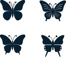 Schmetterling Symbol im minimalistisch Stil, Vektor, Symbol kostenlos Vektor