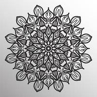 kreisförmiges Muster in Form von Mandala mit Blume vektor