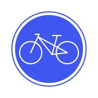 Fahrrad Pfad unterzeichnen. Fahrrad Symbol. Transport eben Symbol. Vektor einfach Illustration.