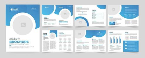 Geschäft Broschüre Vorlage und 12 Seite Geschäft Broschüre Layout Design. vektor