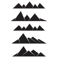 einstellen von modern Berg Symbol. schwarz Berg Logo vektor