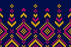 ethnische aztekische Musterkunst. geometrisches nahtloses muster in stammes-, volksstickerei und mexikanischem stil. vektor