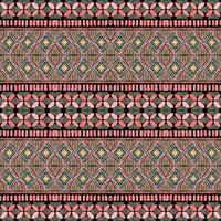 Ikat Blumen- Paisley Stickerei auf schwarz hintergrund.geometrisch ethnisch orientalisch Muster traditionell.aztekisch Stil abstrakt Vektor illustration.design zum textur, stoff, kleidung, verpackung, dekoration, teppich.