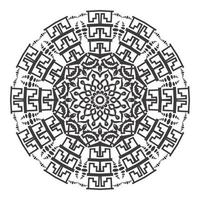 cirkulärt mönster i form av mandala med blomma vektor