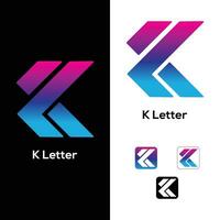 k eller r brev kreativ logotyp design vektor
