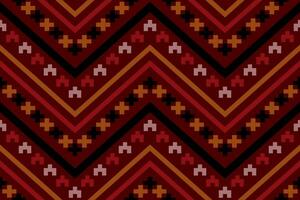 rot traditionell ethnisch Muster Paisley Blume Ikat Hintergrund abstrakt aztekisch afrikanisch indonesisch indisch nahtlos Muster zum Stoff drucken Stoff Kleid Teppich Vorhänge und Sarong vektor