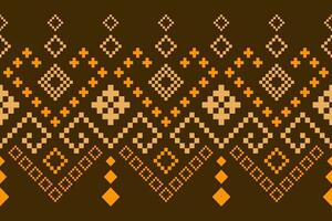 Natur Jahrgänge Kreuz Stich traditionell ethnisch Muster Paisley Blume Ikat Hintergrund abstrakt aztekisch afrikanisch indonesisch indisch nahtlos Muster zum Stoff drucken Stoff Kleid Teppich Vorhänge und Sarong vektor