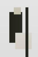 minimalistisch modern japandi neutral skandinavisch Mauer Kunst vektor