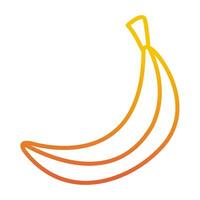 en banan är visad i en tecknad serie stil vektor
