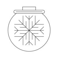 Ball mit Schneeflocke Symbol Vektor Illustration Design