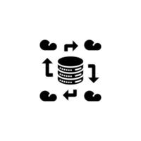 Cloud-Datensymbol im Vektor. Logo vektor