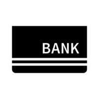 Bank Konto Silhouette Symbol. Bank Sparbuch. Vektor. vektor