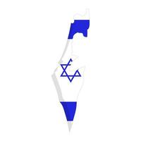 Israel flagga Karta ikon. vektor. vektor