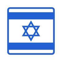 Platz israelisch Flagge Symbol. Vektor. vektor