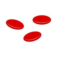 enkel röd blod cell ikon. vektor. vektor