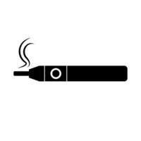elektronisk cigarett vaping silhuett ikon. vektor. vektor
