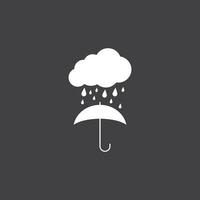 Regen Symbol und Symbol Vektor Vorlage Illustration