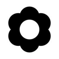 einfach Blume Silhouette Symbol. Vektor. vektor