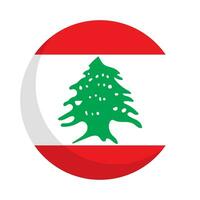 runden Libanon Flagge Symbol. Vektor. vektor