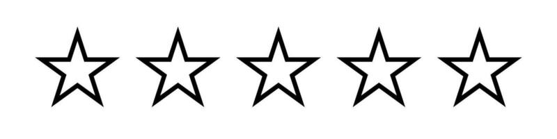 einfach fünf Star Symbol. Bewertung. Vektor. vektor