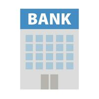 Bank Gebäude Symbol. finanziell Bezirk. Vektor. vektor