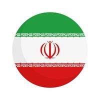 runda iran flagga ikon. vektor. vektor