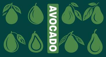 gesund launisch ausdrucksvoll Avocado Illustration vektor
