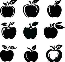 Zen Apfel Gelassenheit sauber Vektor Silhouette Design