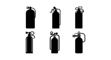 kritisch Pflege Ausrüstung Sauerstoff Zylinder Kunst vektor