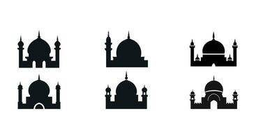 geometrisch Eleganz Moschee Silhouette vektor