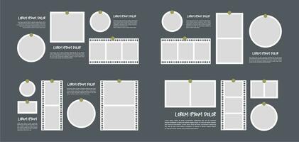 Foto Frames und Digital Foto Mauer Vorlage vektor