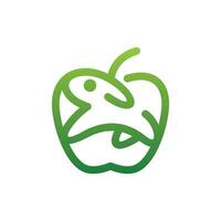 kanin äpple linje enkel logotyp design, abstrakt, mönster begrepp, logotyper, logotyp element för mall. vektor
