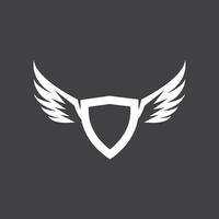 vingar skydda ikon och symbol mall vektor