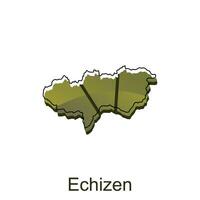 Karta stad av echizen design, hög detaljerad vektor Karta - japan vektor design mall, lämplig för din företag