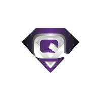 Brief q Diamant Logo elegant Design, Diamant Symbol Vorlage, geeignet zum Ihre Unternehmen vektor