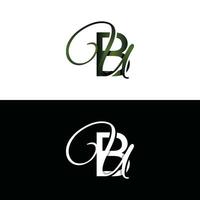 brev bu lyx modern monogram logotyp vektor design, logotyp första vektor mark element grafisk illustration design mall